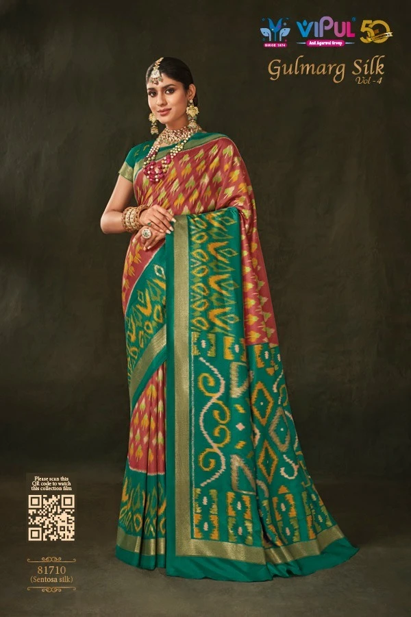 Vipul Gulmarg Silk Vol 4 Beautiful Silk Wholesale Silk Sarees Catalog — Wholesale Sarees, MPA wholesale from Surat — view 5